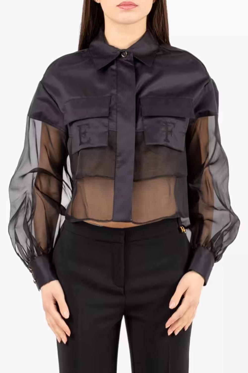Camicia Elisabetta Franchi in Tessuto Trasparente CA118 61E2110 Elisabetta Franchi 
