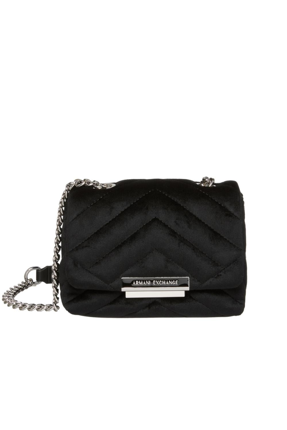Borsa a spalla piccola matelassè con catena XW000357 AF17156UC001 Armani Exchange 