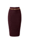 Gonna in maglia a rombi con dettaglio gioiello<BR/> GK20B 56E2EA4 Elisabetta Franchi 