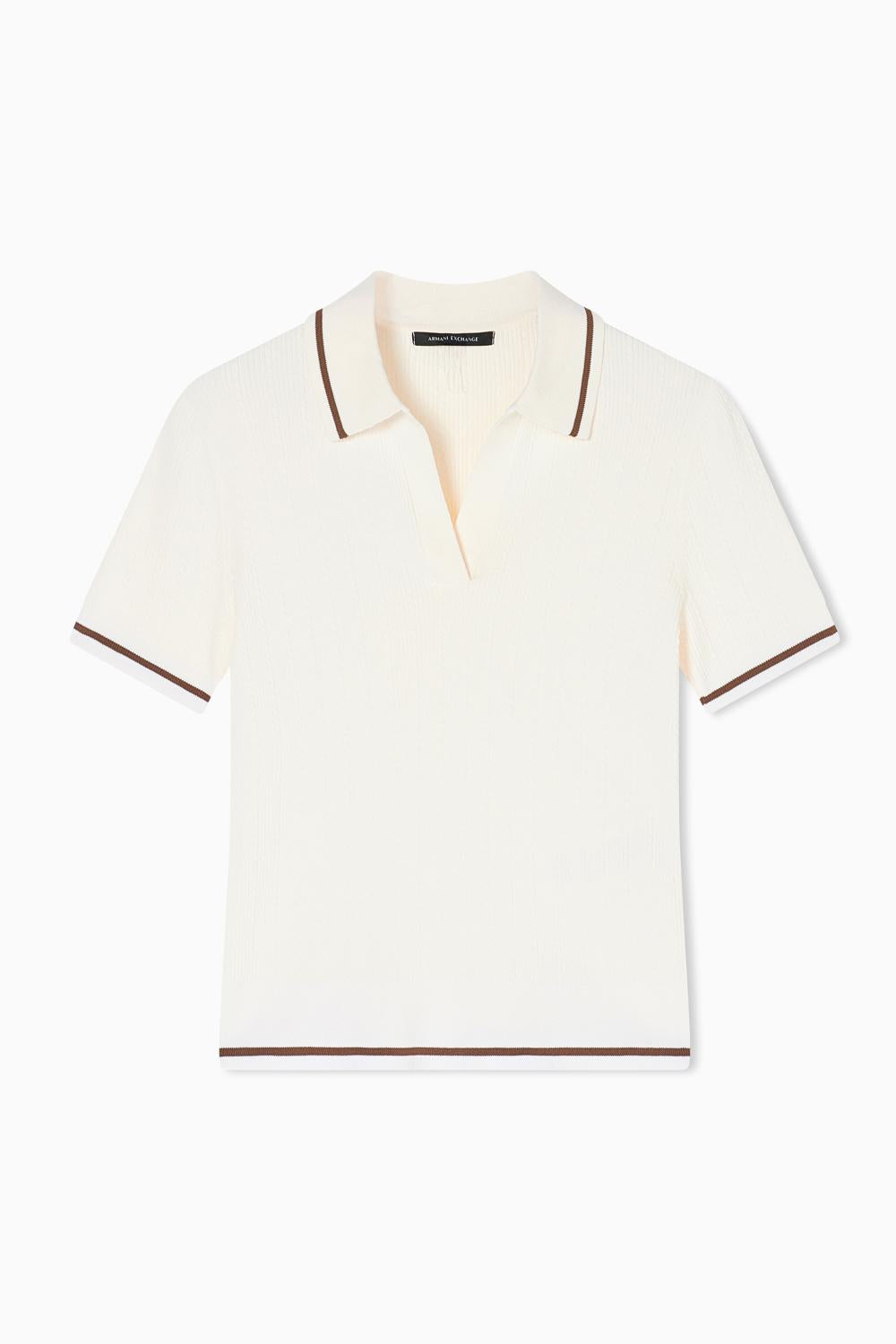 Polo con scollo a V con profili a contrasto XW001897 AF10352U1003 Armani Exchange 