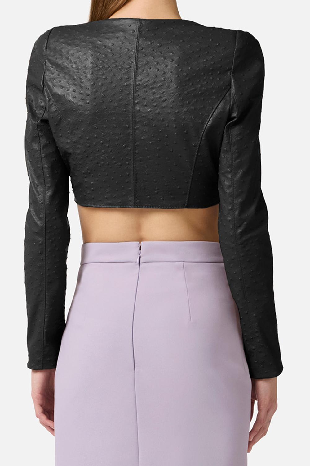 Giacca con stampa struzzo GI240 62E2110 Elisabetta Franchi 