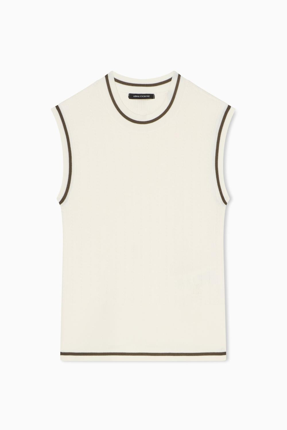 Top con Scollo a V Viscosa Riciclata XW002243 AF10352U1003 Armani Exchange 
