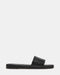 ciabatta piatta con suola in ecopelle. fascia alta sul piede. tempestata di strass in tono ACHIEVE BLACK Steve Madden 
