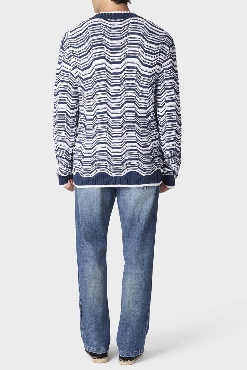 Cardigan in misto cotone con motivo greca US26SM0B BK01HSS72PN Missoni 