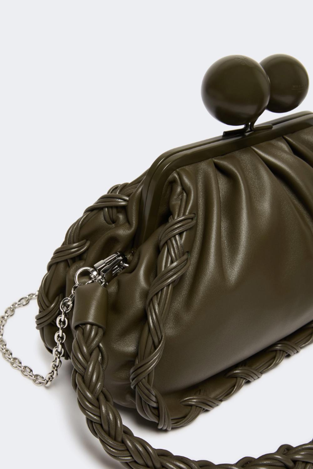 Pasticcino Bag medium in nappa WKALECITO 002VERDE KAKI  