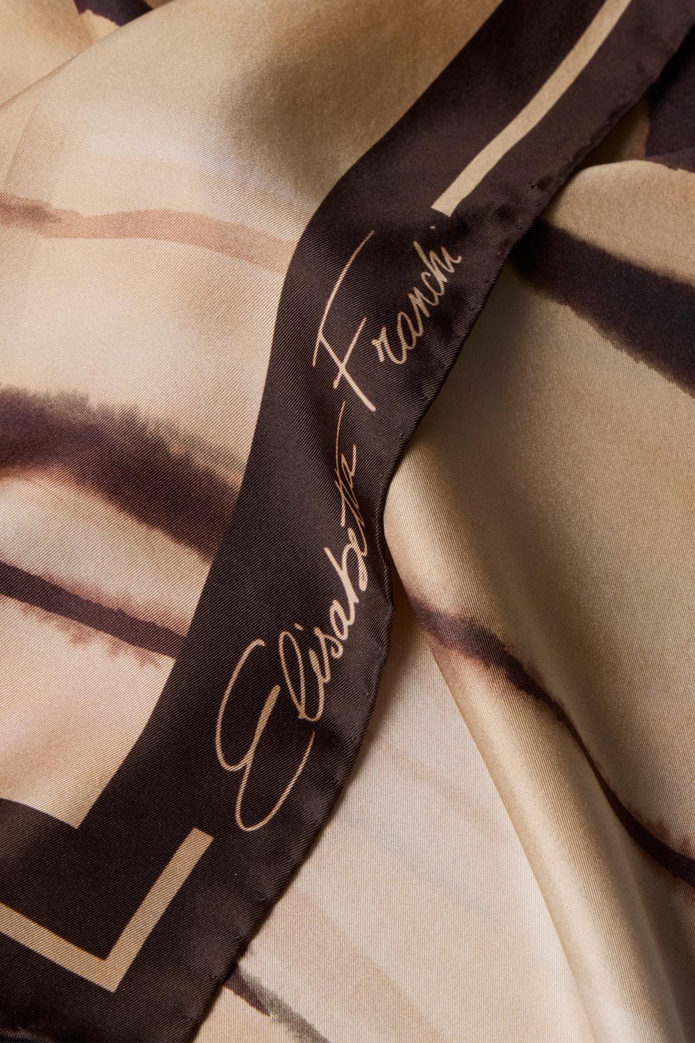 Foulard in twill di seta con stampa tigre FO26L 62E2470 Elisabetta Franchi 