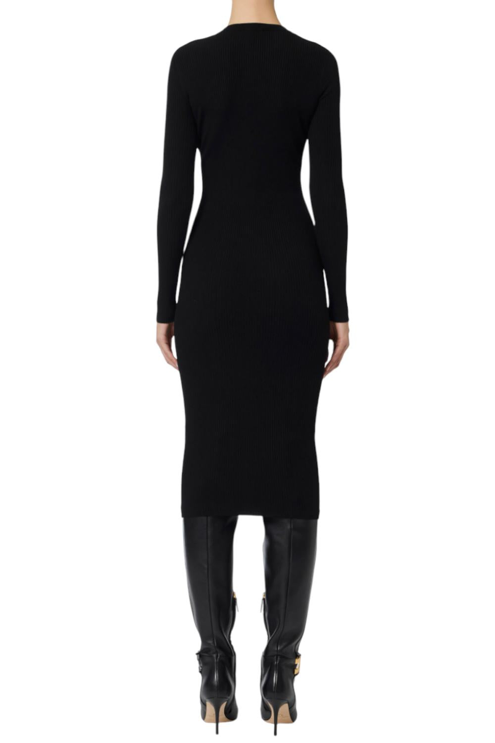 Abito in maglia a costine con taschino<BR/> AM10B 56E2110 Elisabetta Franchi 