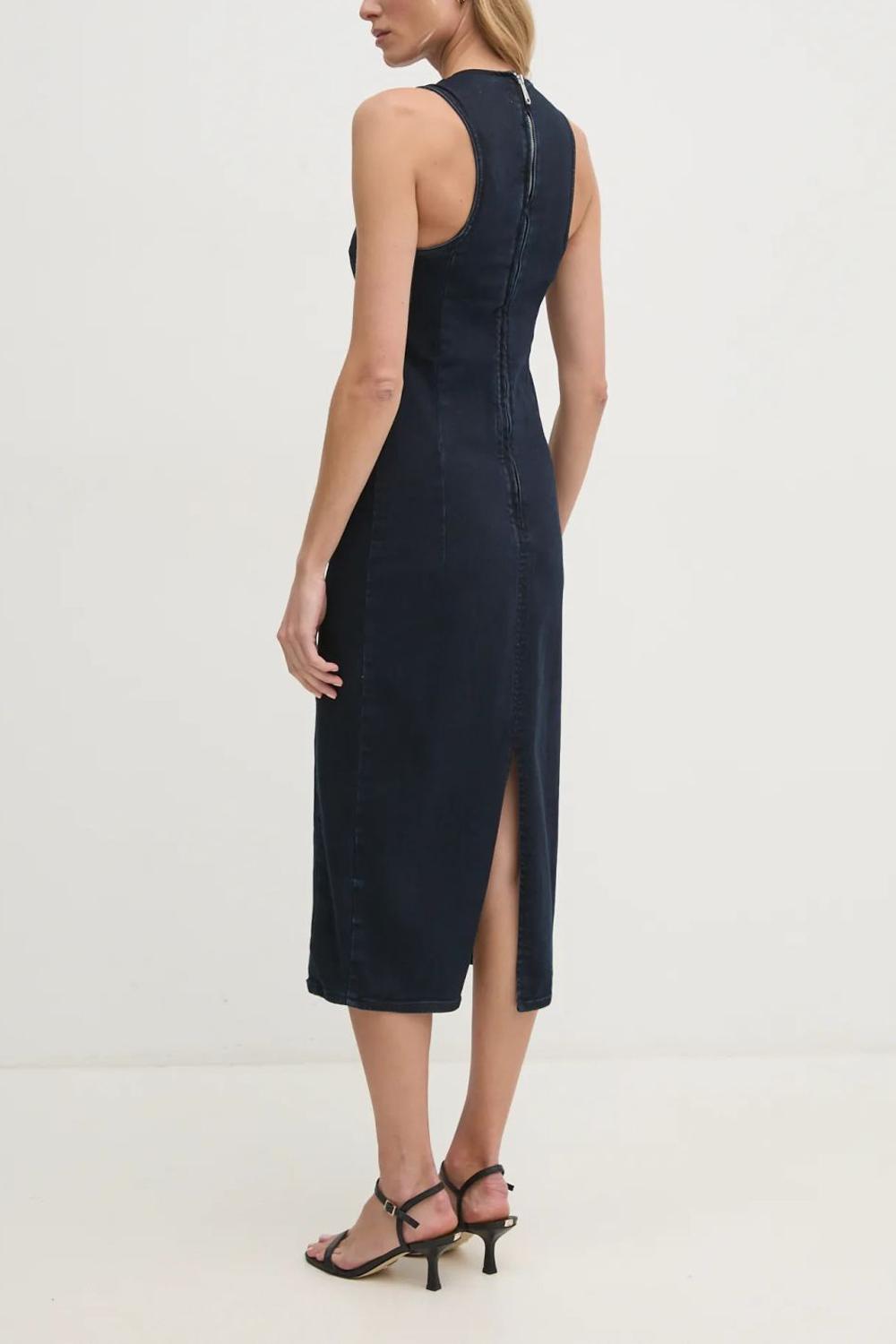 Abito midi aderente in denim<BR/> J20J225474 1BJ Calvin Klein 