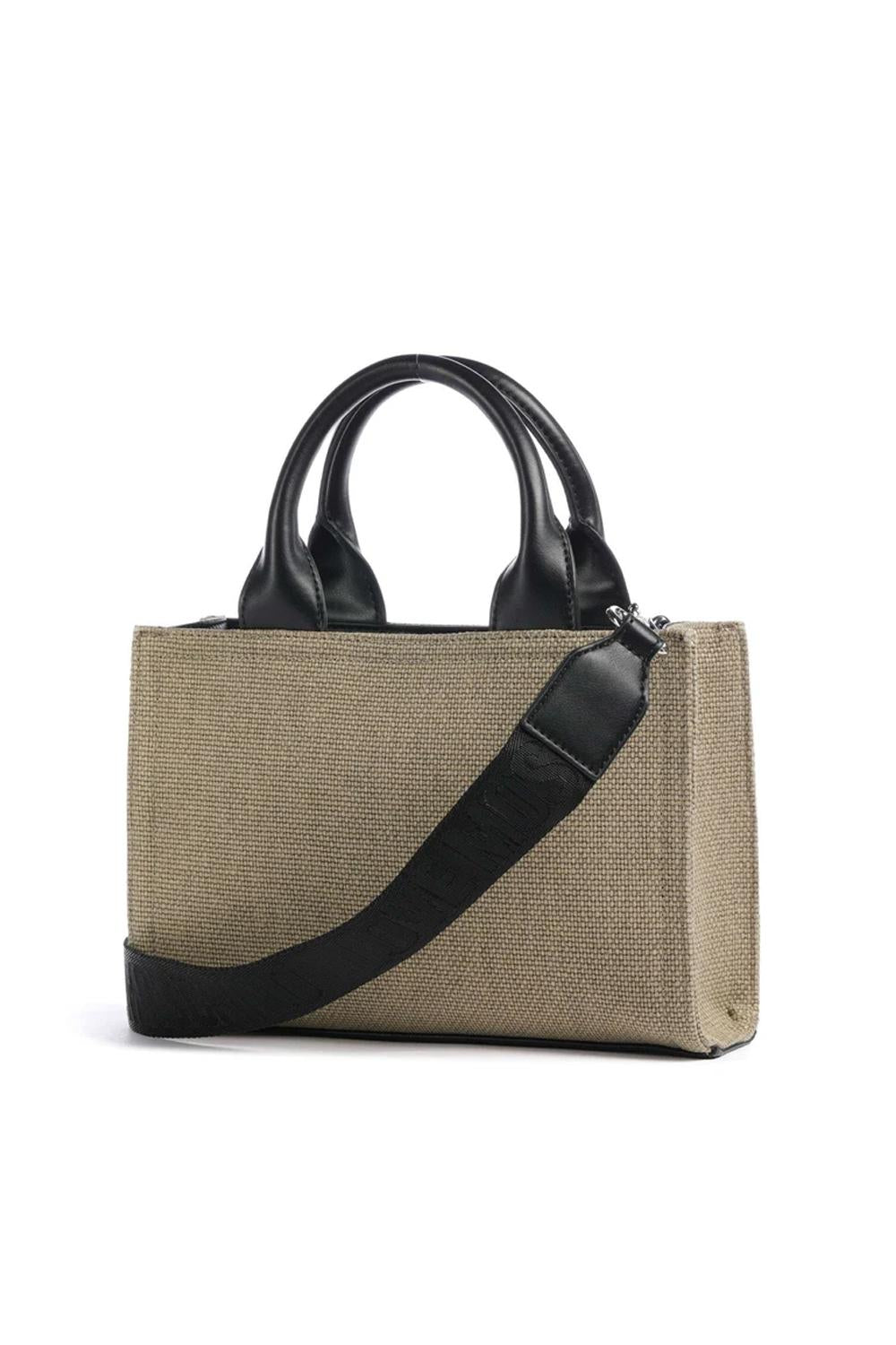 Cargo Canvas Borsa a Mano Donna in Cotone e Pelle Sintetica JC4226PP0O KB190A Love Moschino 