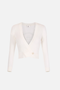 Cardigan Elisabetta Franchi in Maglia con Scollo a V, Maniche ¾ e Logo Stampato MK81Q 61E2360 Elisabetta Franchi 