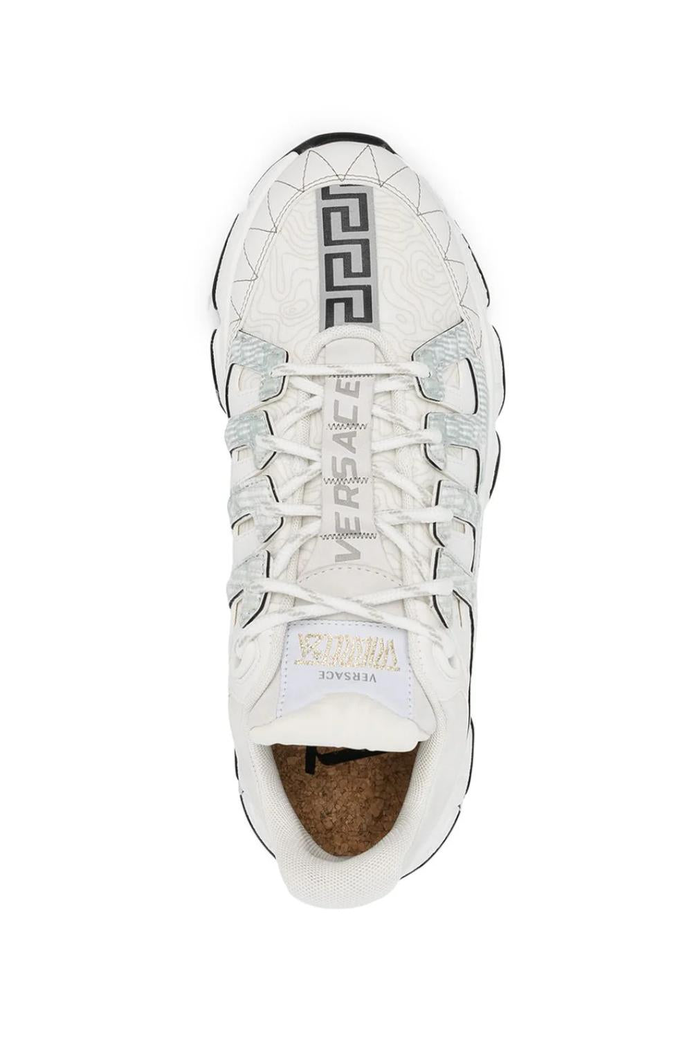Sneakers Versace Trigreca in Pelle Bianca e Oro DSU8094D 18TCGD0191 Versace 