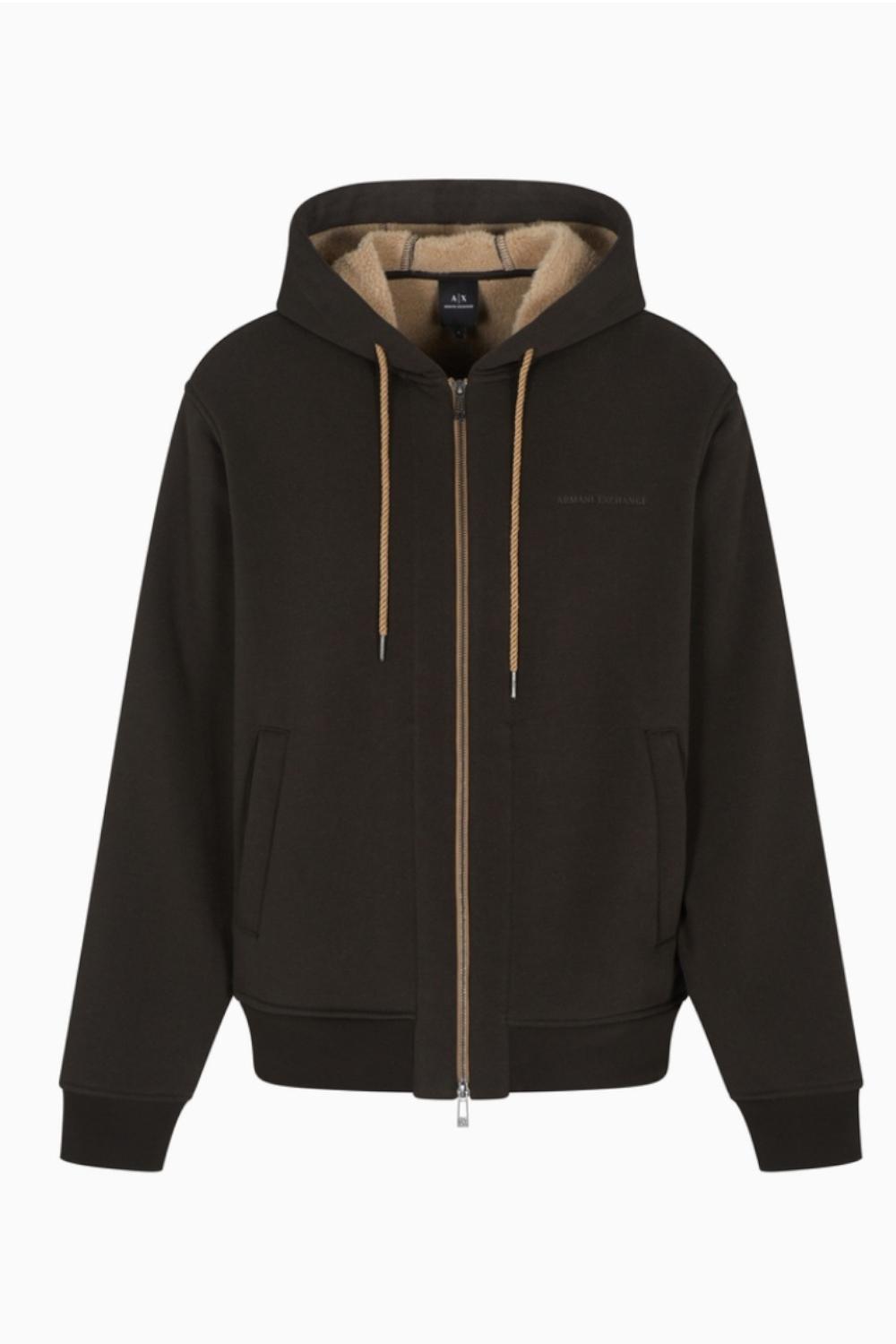 Felpa con cappuccio e zip XM001026 AF16279U8122 Armani Exchange 