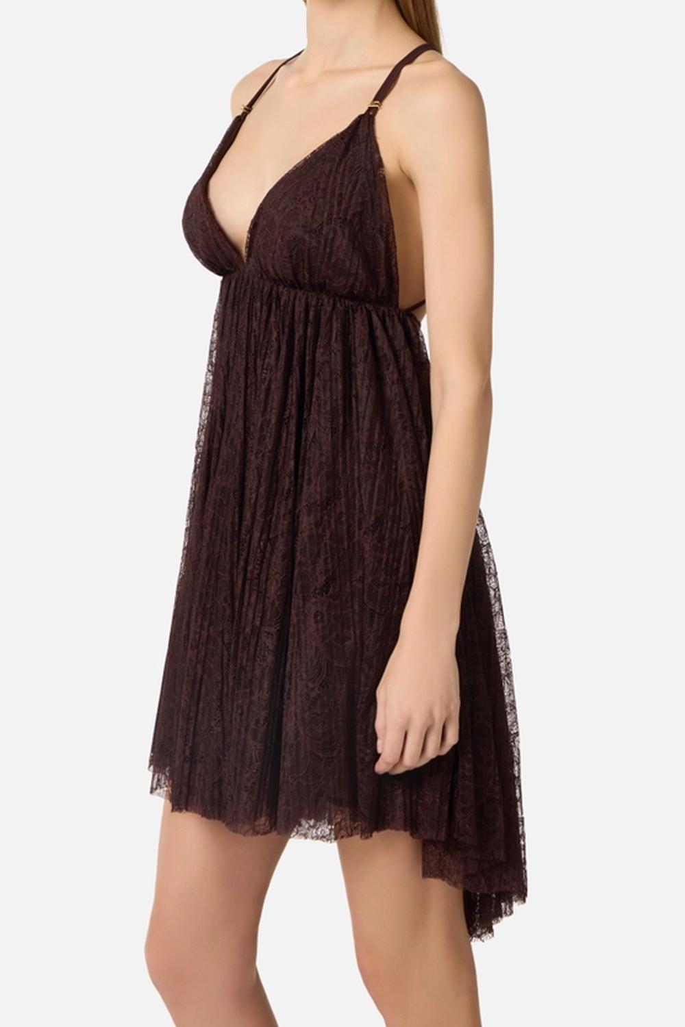 Mini abito in pizzo floreale AB970 62E2644 Elisabetta Franchi 