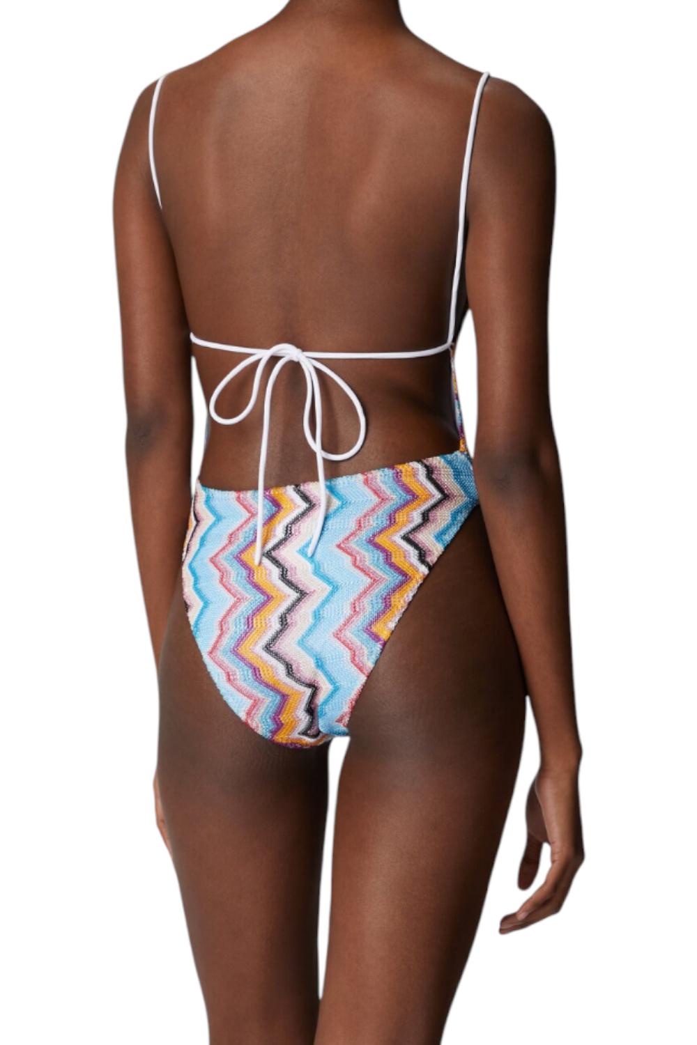 Costume intero sportivo con motivo a zigzag<BR/> MC25SP01 BC005JS72LG Missoni 