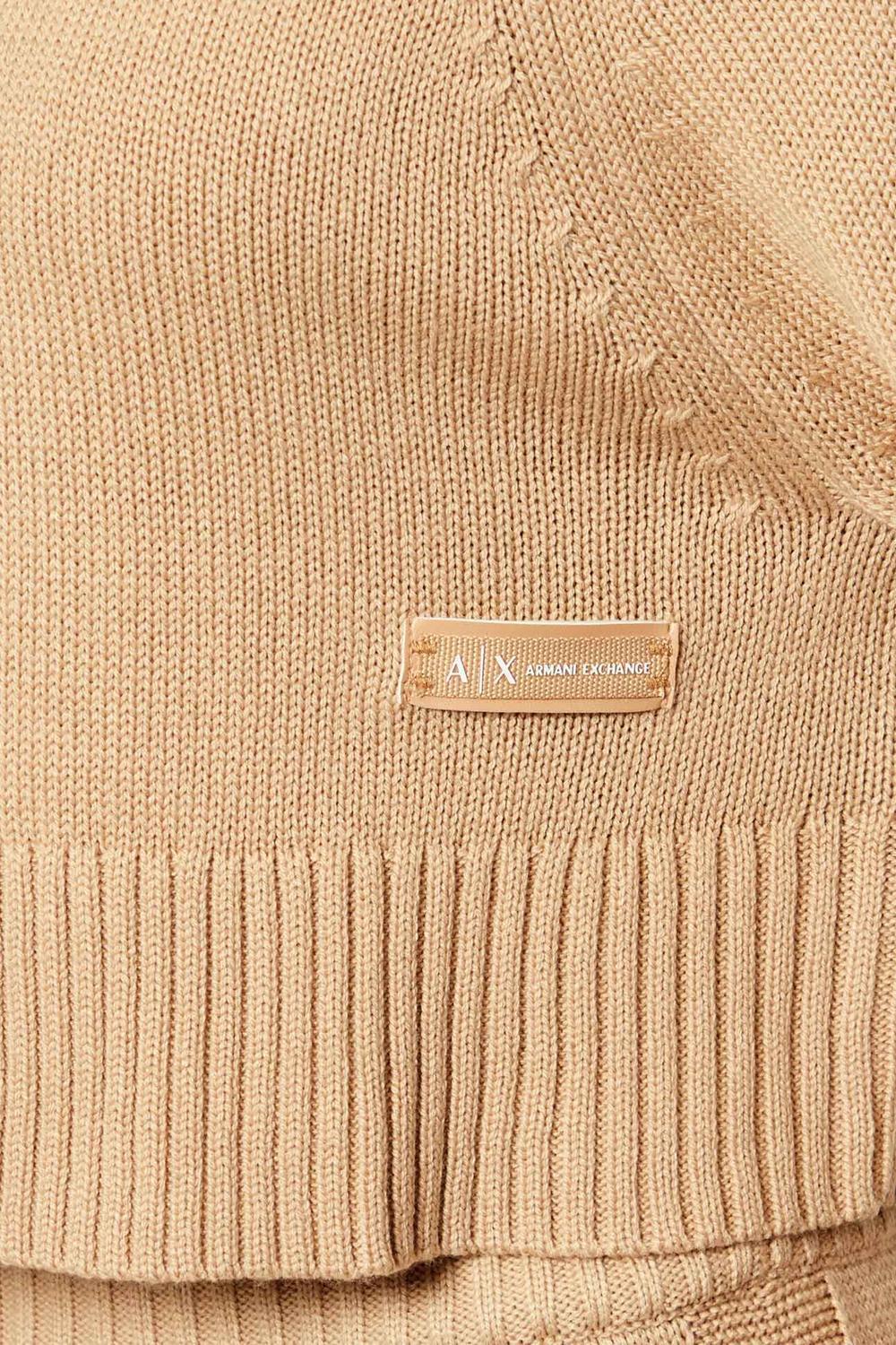 pullover corto con cappuccio e colletto interno. etichetta con scritta logo piccola laterale. orli e polsini a costine XW000767 AF13774U1051 Armani Exchange 