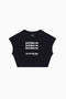 Cropped T-shirt in cotone JUST KISS ME XW002320 AF15085UC001 Armani Exchange 