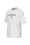 t-shirt girocollo a manica corta in cotone con scritta logo grande sul petto al centro