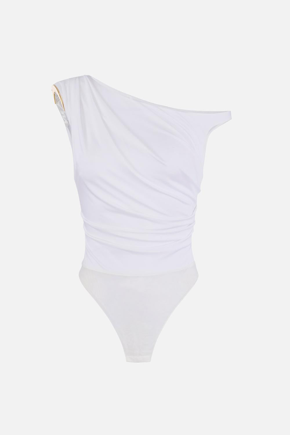 Body Monospalla Elisabetta Franchi in Jersey con Dettaglio in Metallo Dorato BO013 61E2360 Elisabetta Franchi 