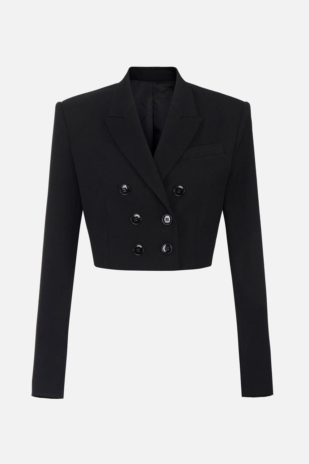 Giacca cropped in gabardina GI195 58E2110 Elisabetta Franchi 