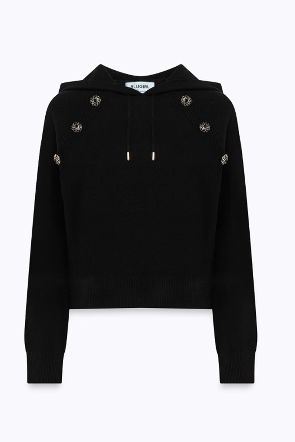 MAGLIA CON BOTTONI GIOIELLO RF5256 MA41R22222 Blugirl 