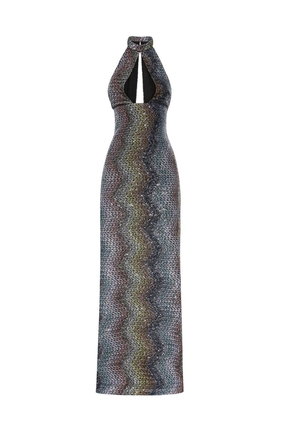 Abito in maglia con scollo all'americana Missoni DS26SG2V BC0065SMSNS Missoni 