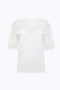 T-SHIRT IN JERSEY CON INSERTI IN PIZZO RA6132 J500311111 Blugirl 