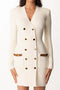 Mini abito in maglia con decorazioni gioiello<BR/> AM04S 56E2DZ9 Elisabetta Franchi 