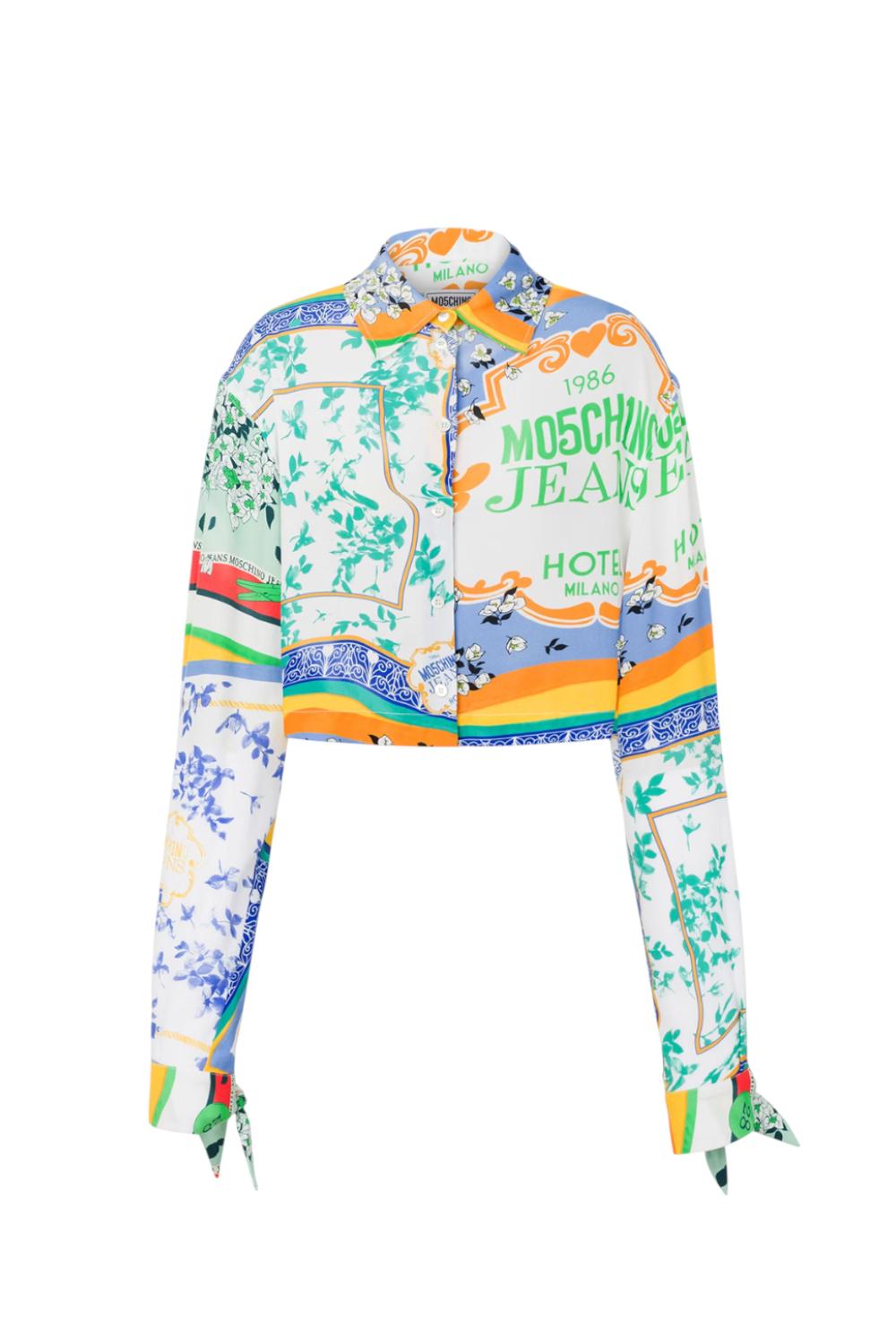 Camicia in crêpe Scarf Print Moschino Jeans<BR/> 0217 37351888 Moschino Jeans 
