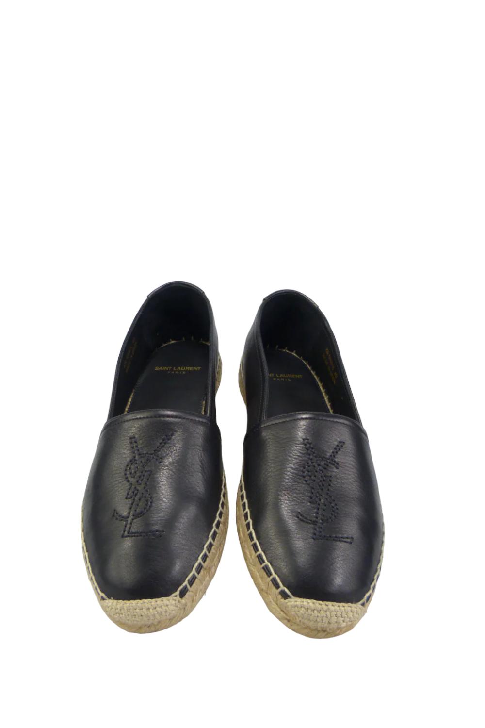 Espadrillas Saint Laurent in Pelle a Grana 5096160AS00 /1000 Saint Laurent 