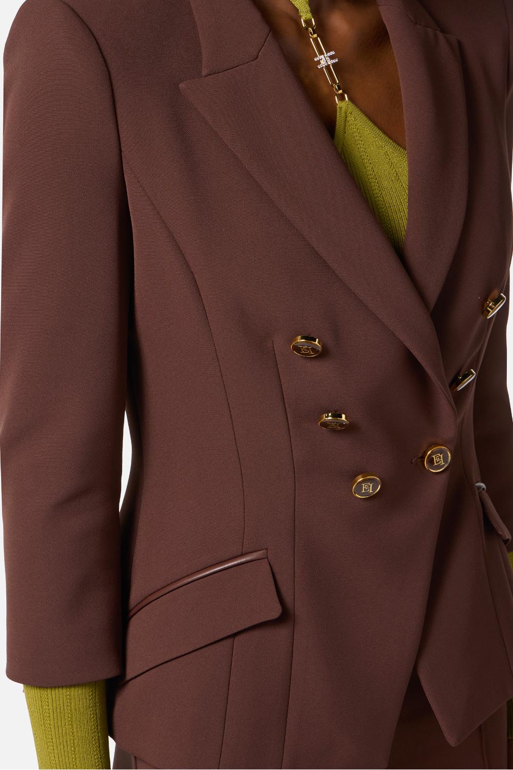 Giacca in doppio crêpe<BR/> GI174 56E2EA3 Elisabetta Franchi 
