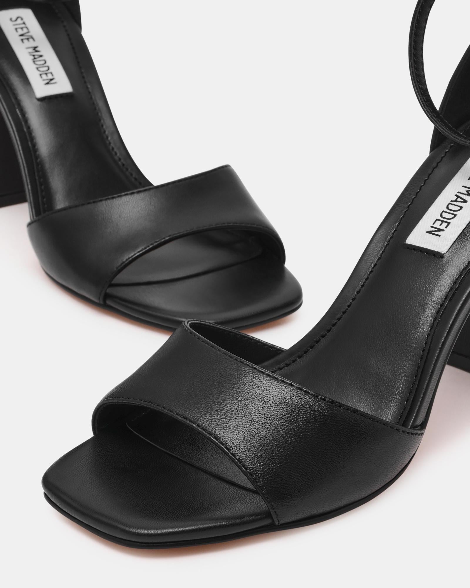 MISSTY - sandalo con tacco largo MISSTY BLACK LEATHER Steve Madden 