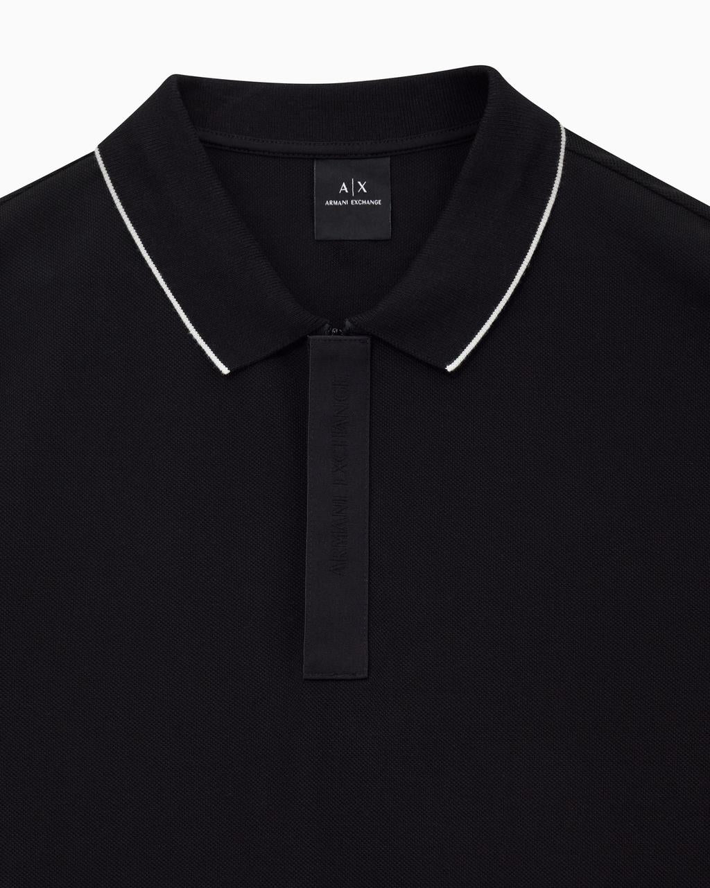 Polo Armani Exchange in cotone piquet con bordino a contrasto XM001285 AF10366UC001 Armani Exchange 