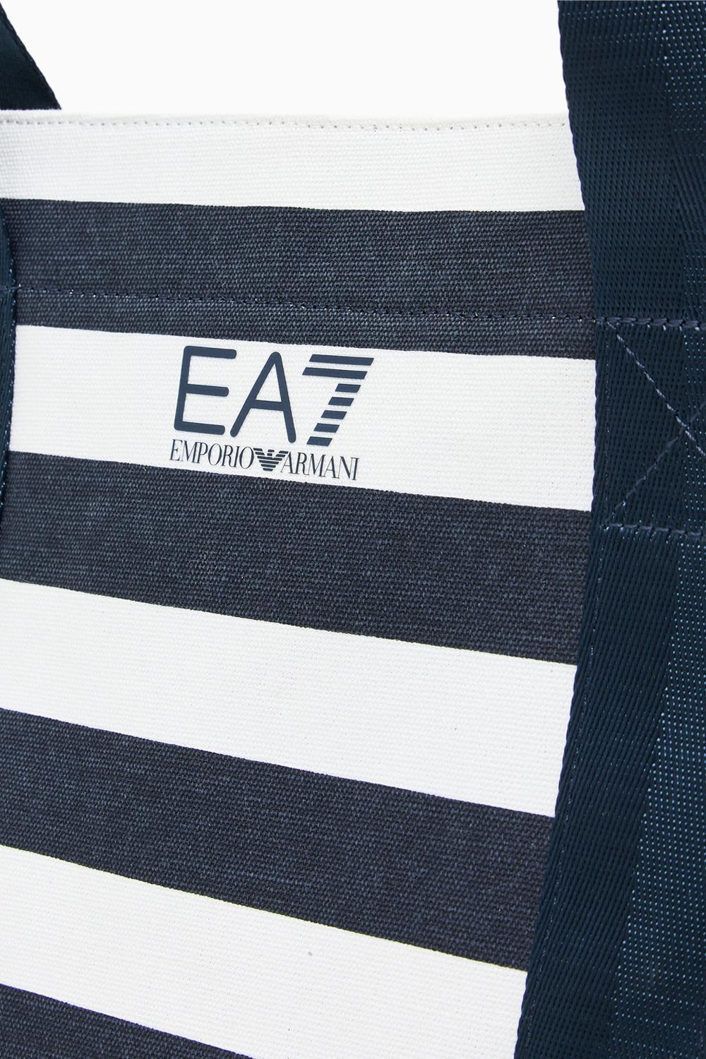 Shopping Bag in Cotone a righe 7W001199 AF22281MB149 EA7 Emporio Armani 