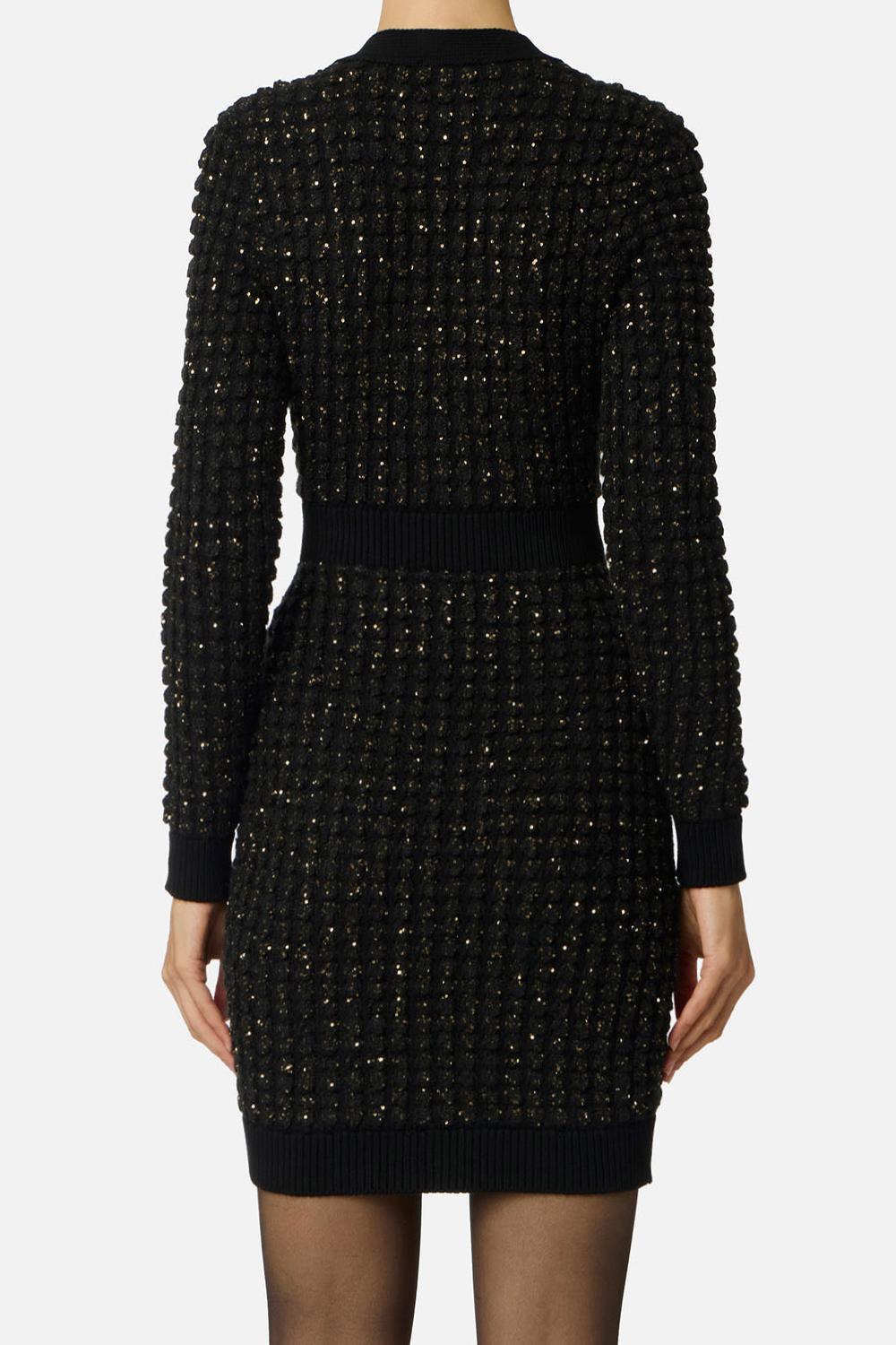 Abito in maglia bouclé con paillettes AM15Q 56E2110 Elisabetta Franchi 