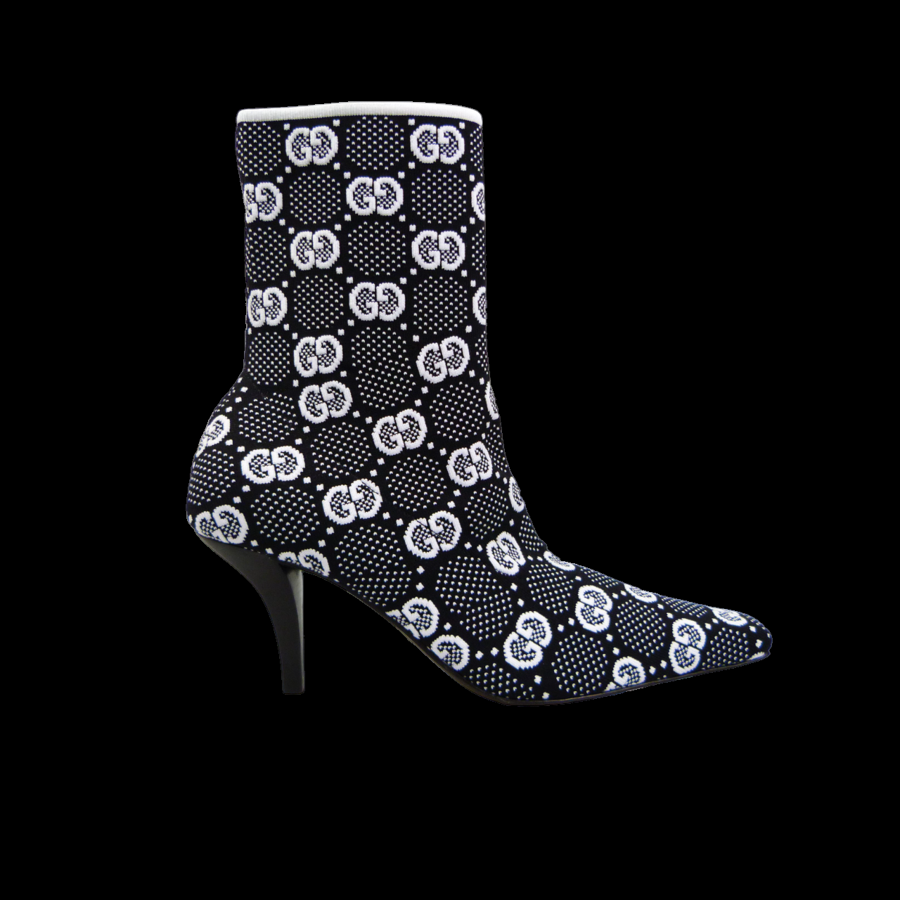 tivaletti Gucci Interlocking G in Maglia Jacquard Nero/Bianco 718378 FAAQP1008 Gucci 