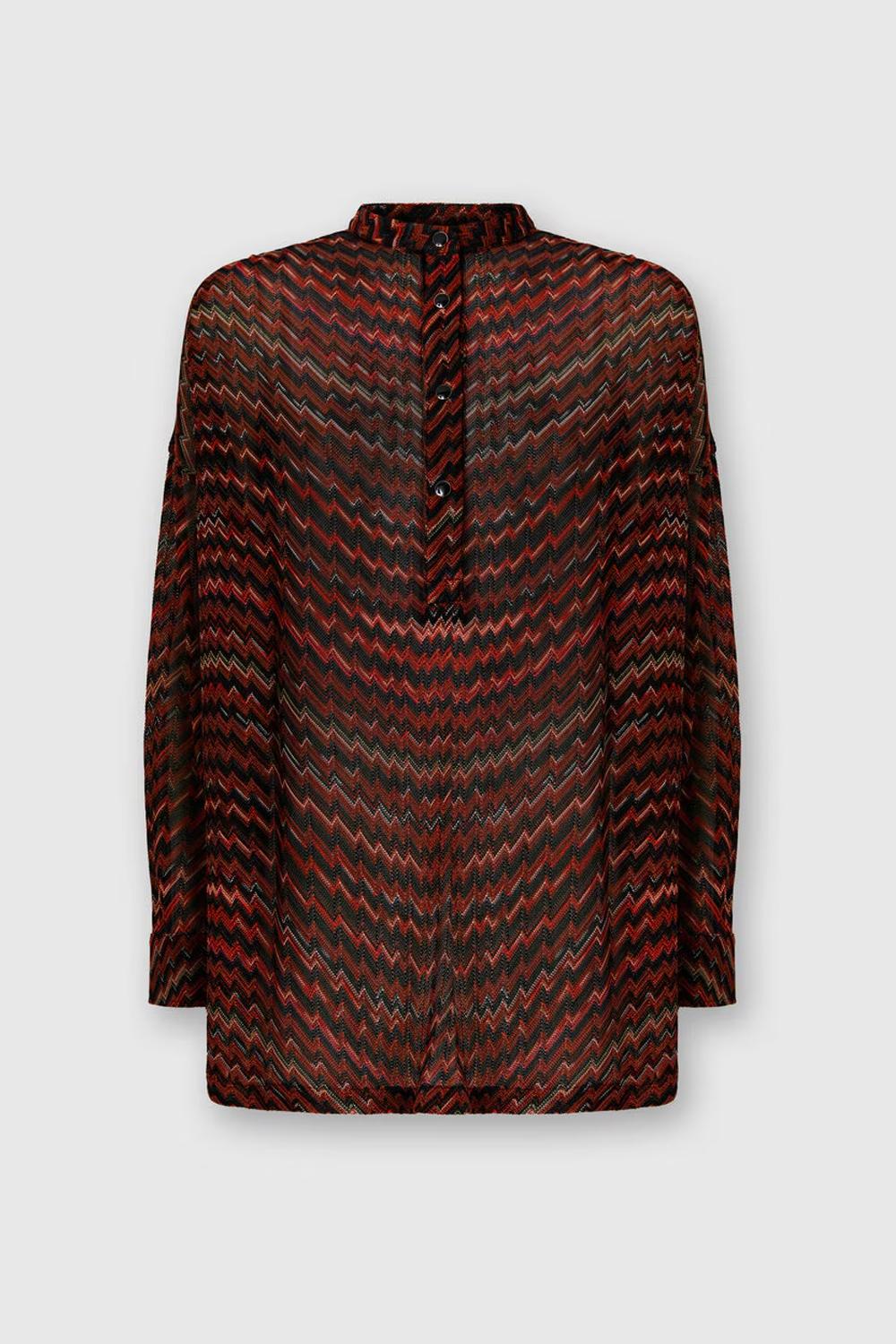 Maglia Girocollo Missoni in Misto Viscosa a Zig Zag DS25WJ0F BC005DS4174 Missoni 