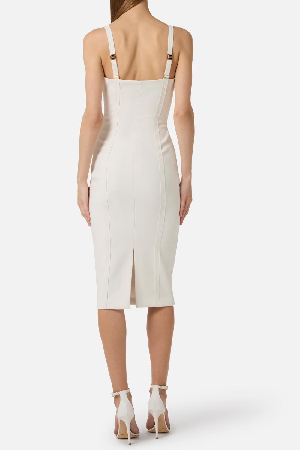 Abito Elisabetta Franchi in Crêpe con Top Bustier e Cuciture a Vista<BR/> AB918 61E2360 Elisabetta Franchi 