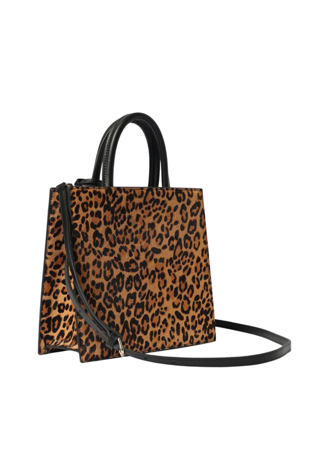 Borsa Tote Media in Pelle con Logo Metallo SHBM0001 /00501I Mc2 Saint Barth 