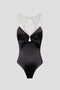 Body in lycra con spalline in tulle<BR/> BO030 51E2110 Elisabetta Franchi 