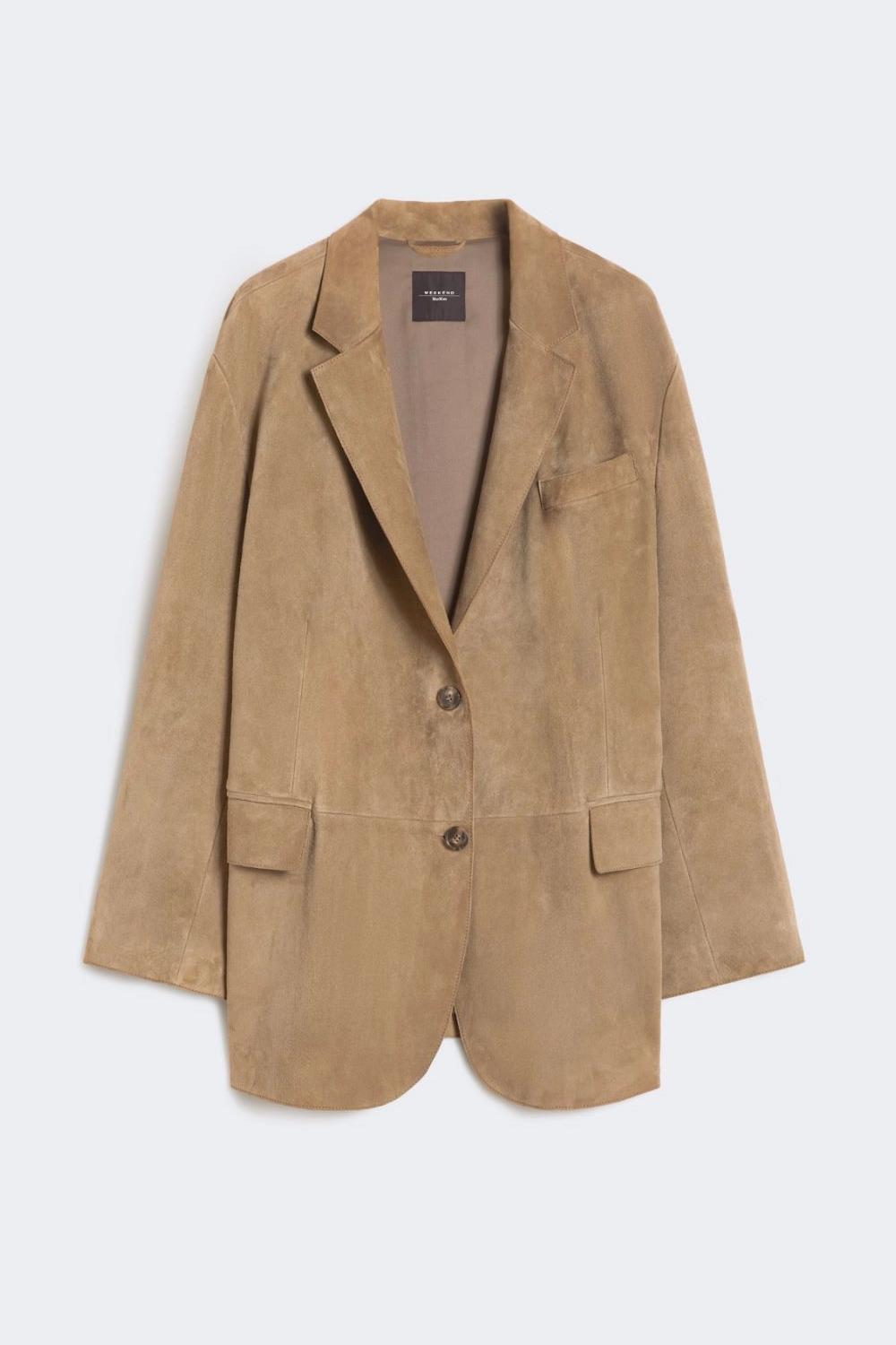 Blazer monopetto in suede WKDCEDRO 002FANGO Max Mara Weekend 