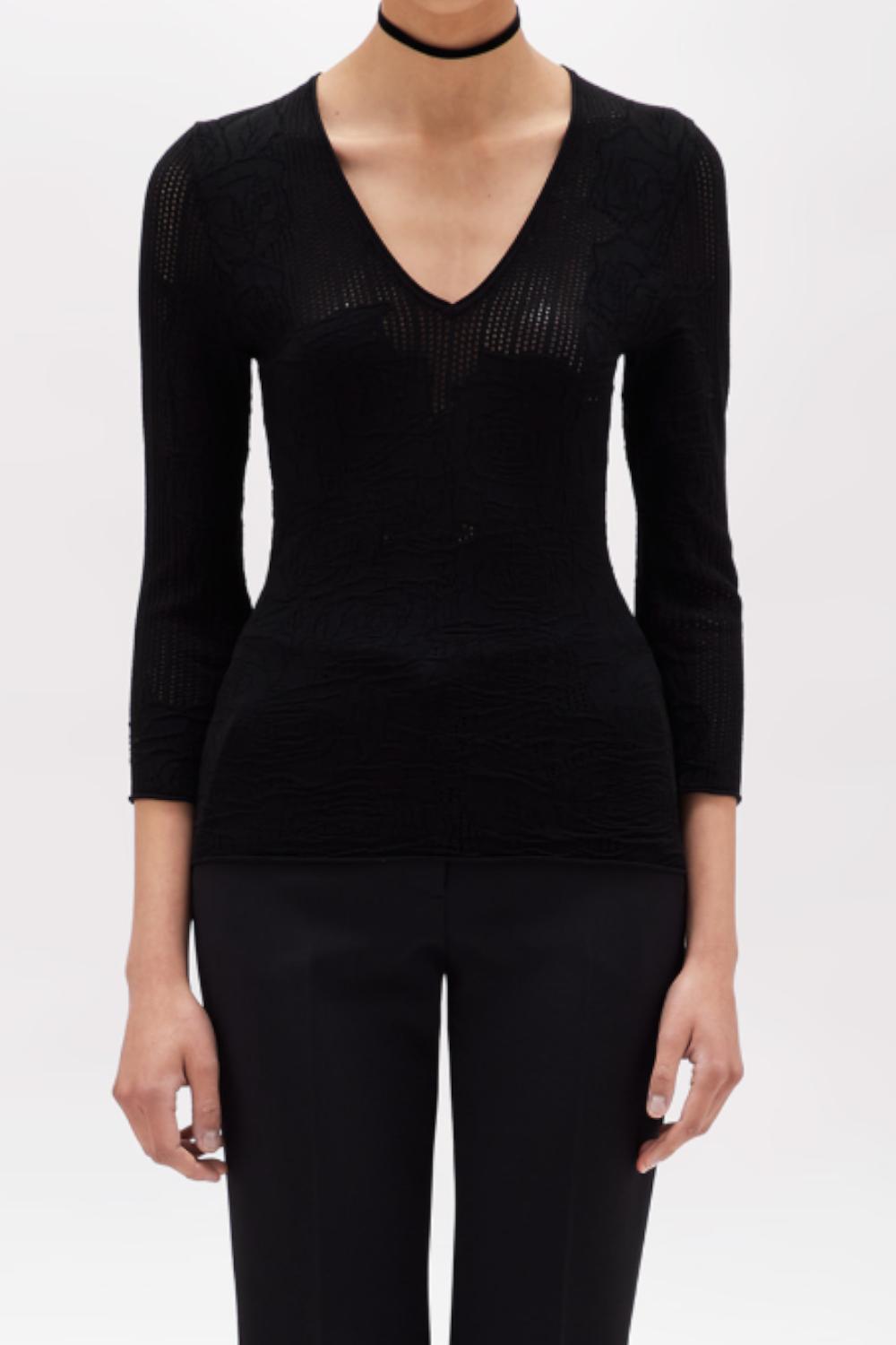 MAGLIA FITTED CON MOTIVO FLOREALE<BR/> RA5011 MS99E22222 Blugirl 