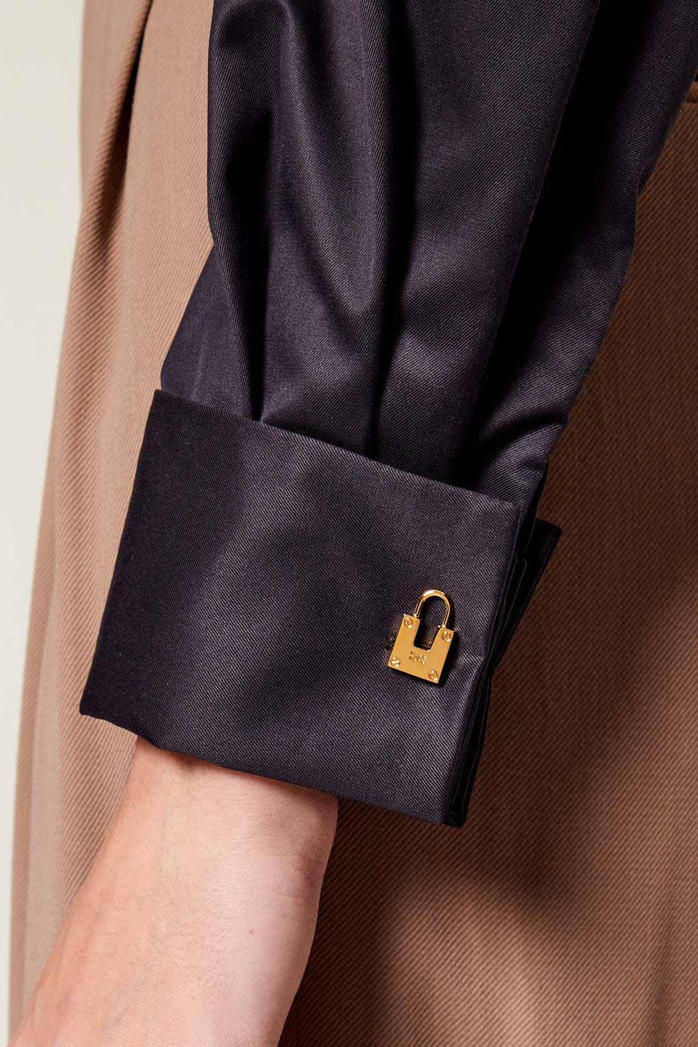 Camicia Crop Elisabetta Franchi con Bustier Trasparente e Zip Frontale CA140 61E2110 Elisabetta Franchi 