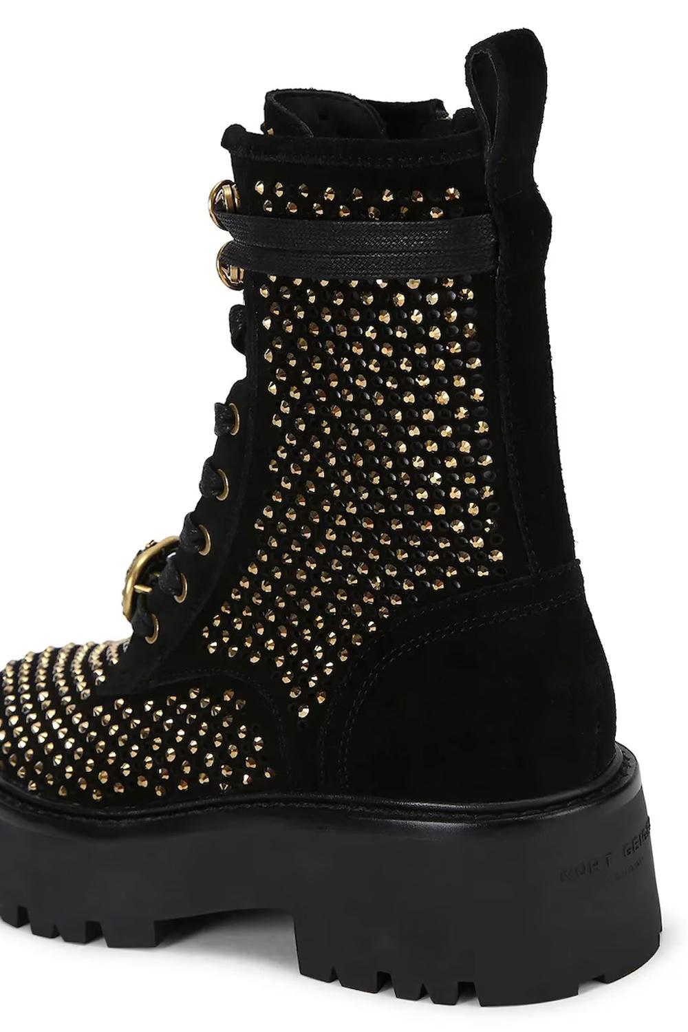 Stivali da motociclista in camoscio Chelsea Perf Boot<BR/> 4731409209 /BLACK Kurt Geiger London 