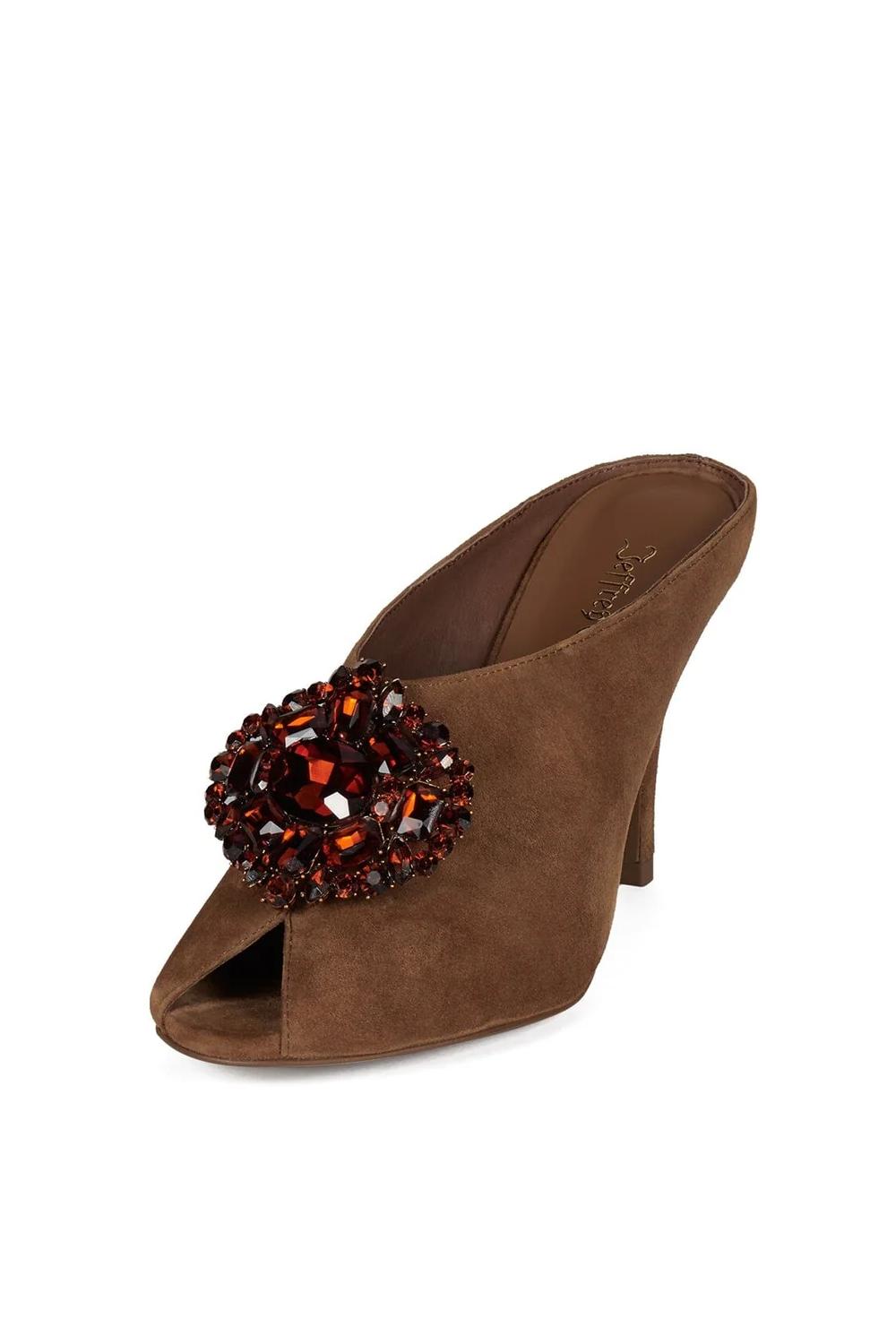 Mules Donna Coronate Jeffrey Campbell con Tacco CORONATE /CARAMEL SUEDE Jeffrey Campbell 