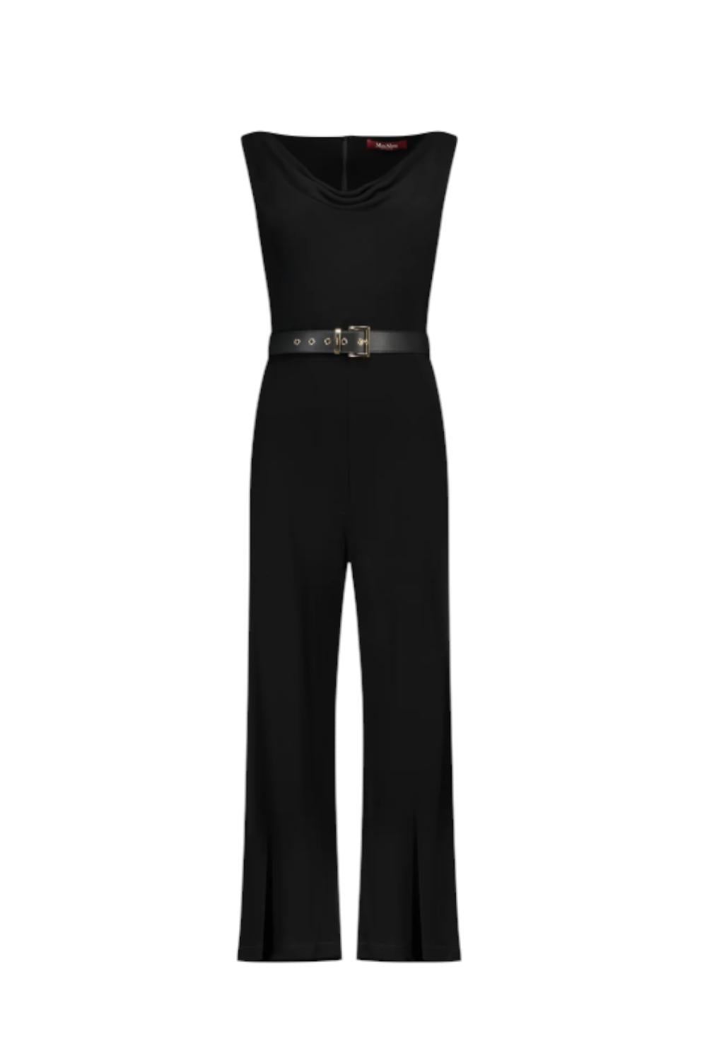 Jumpsuit in viscosa<BR/> MAIELLA 003NERO Max Mara Studio 