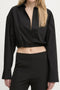 Camicia crop in popeline<BR/> 0208 32270555 Moschino Jeans 