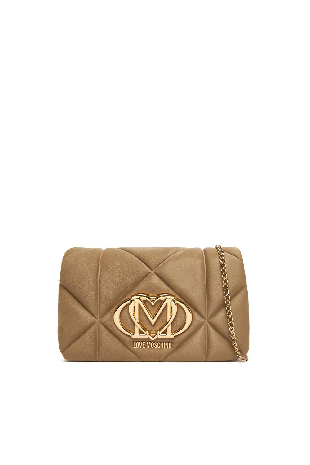 Borsa Embossed Velour con Tracollina a Catenella Rimovibile e Chiusura a Patta JC4043PP0N KE0105 Love Moschino 
