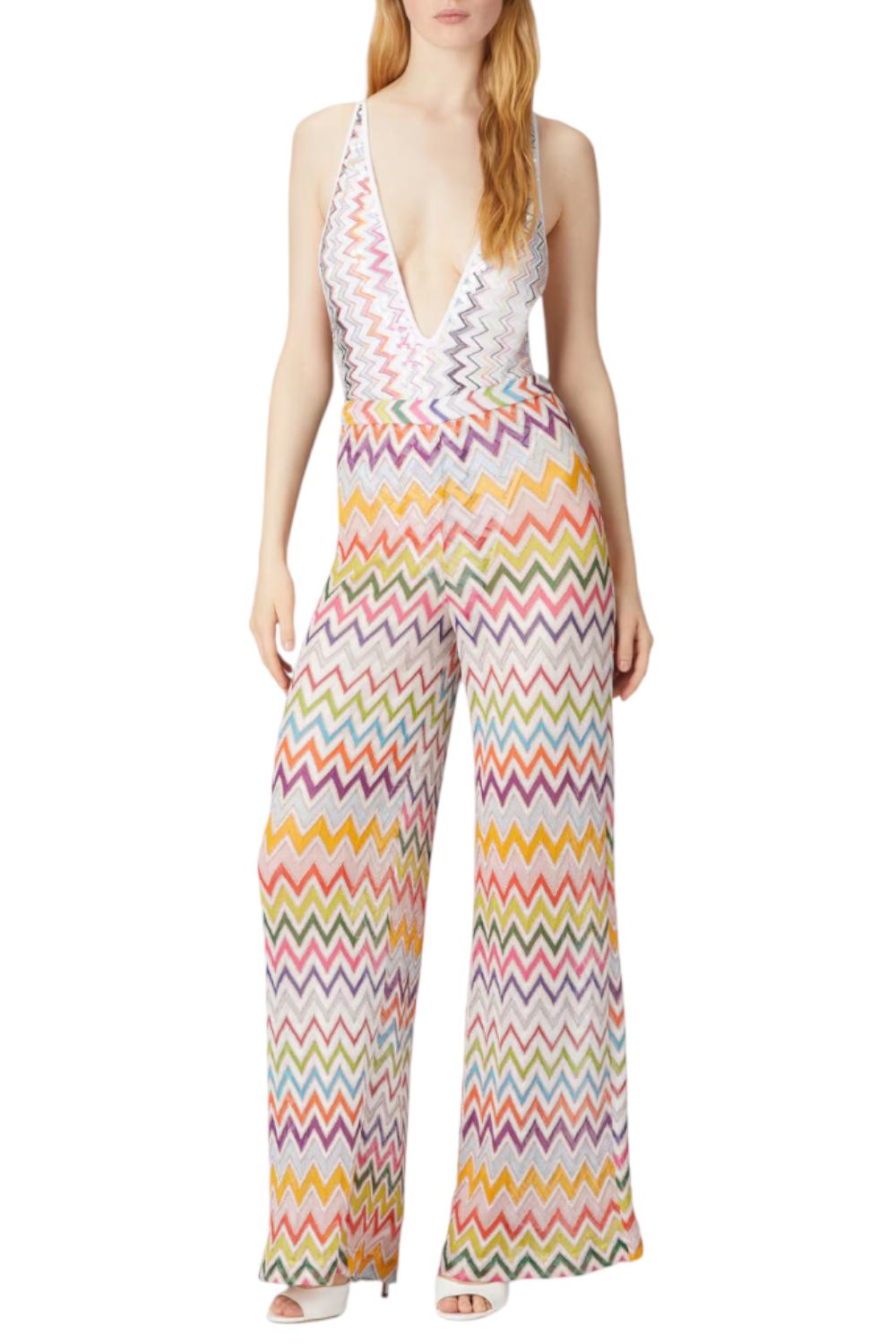 Pantaloni palazzo con elastico in vita<BR/><BR/> MC25SI01 BR012RSM9QH Missoni 