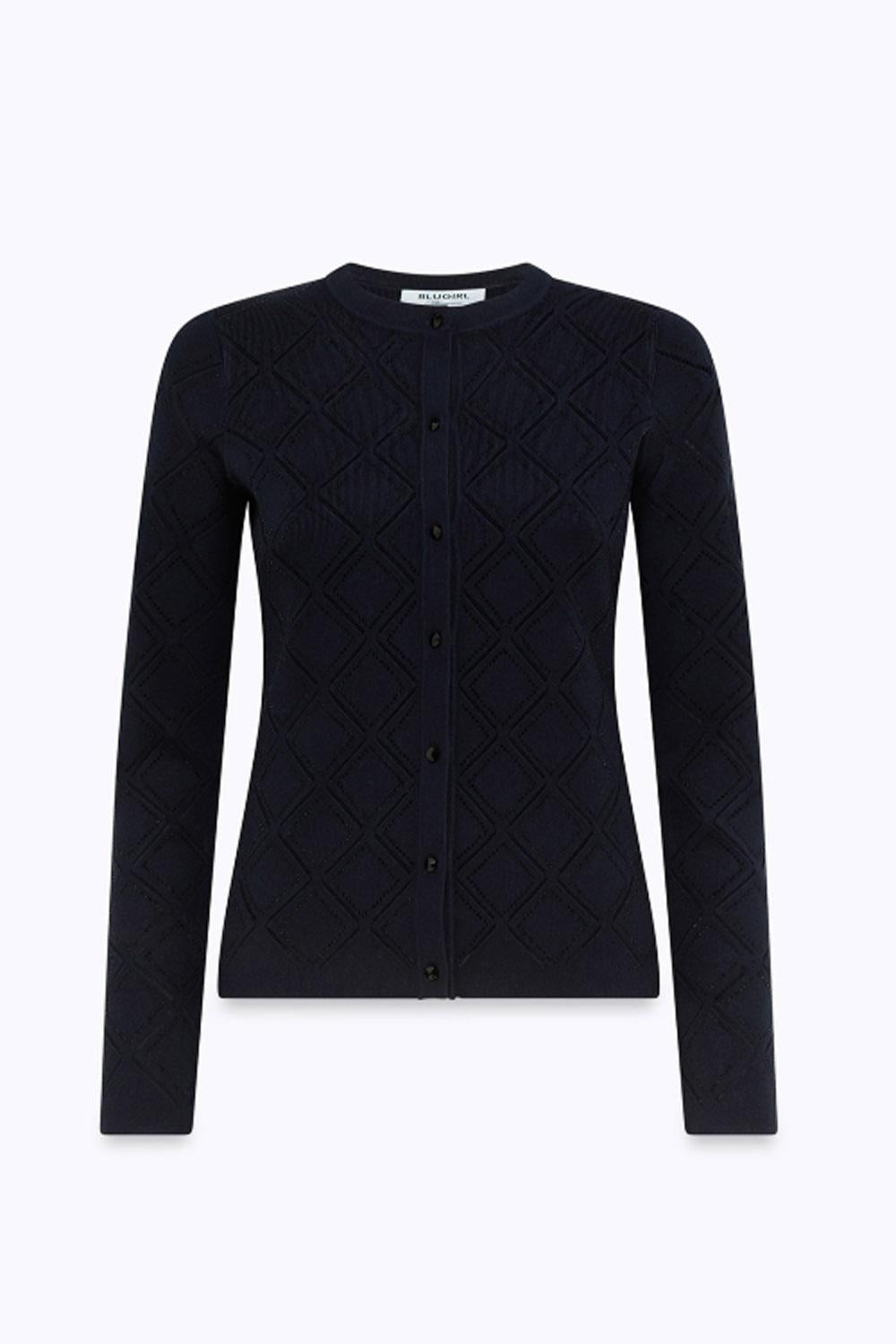 CARDIGAN E TOP CON STRASS RF5202 MS99E90013 Blugirl 