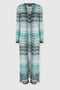 Cardigan lungo motivo chevron con paillettes DS26SM0H BK01H9SMSN4 Missoni 